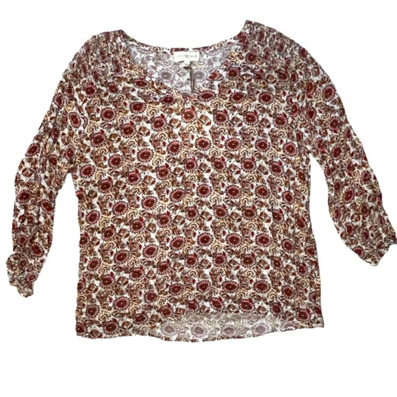 Cynthia Rowley Floral Smocked Boho Peasant Top Blouse Size Small New Never Worn - Picture 1 of 8